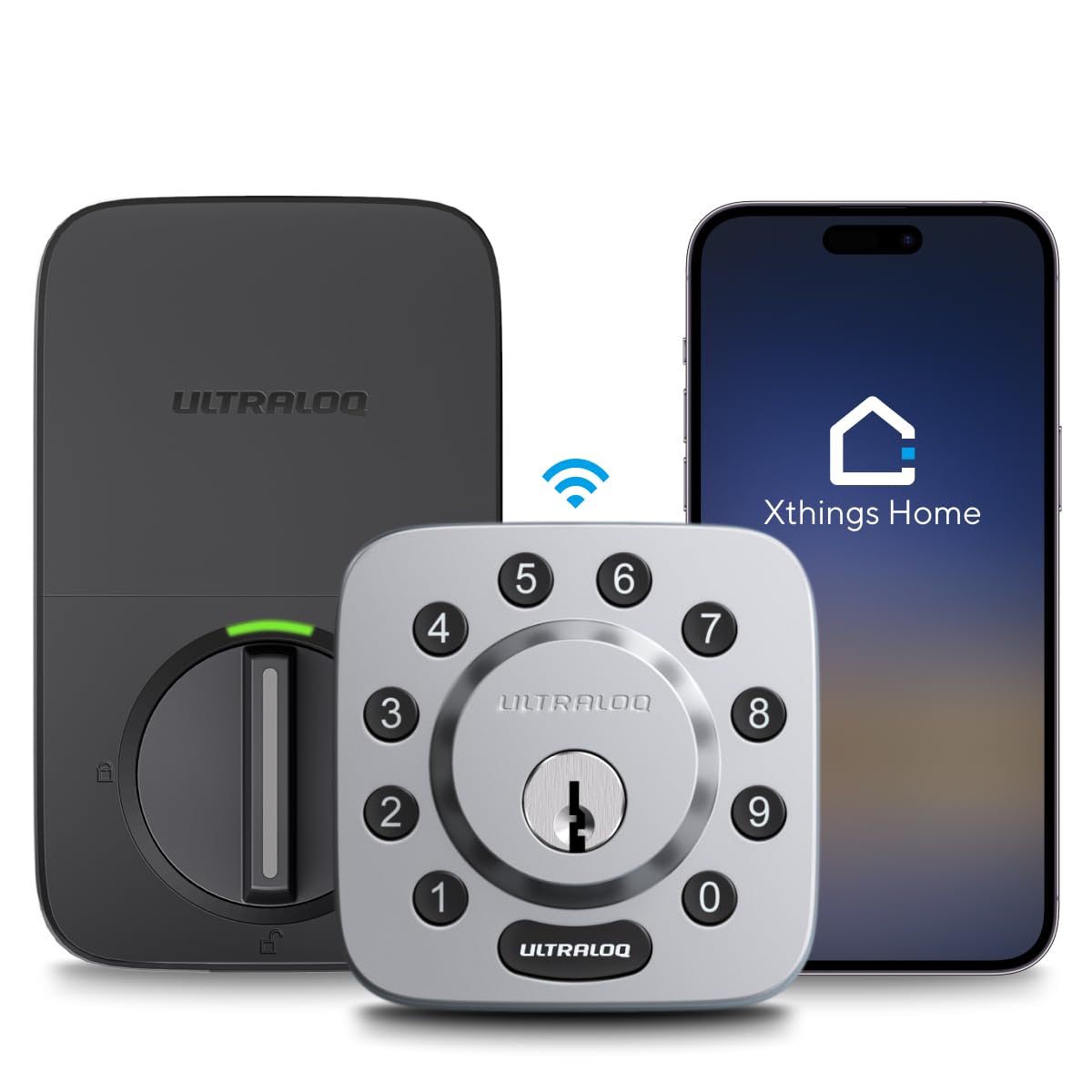 ULTRALOQ ULTRALOQ Smart Lock U-Bolt WiFi Keyless Entry Door Lock with Voice Control and App Remote Access