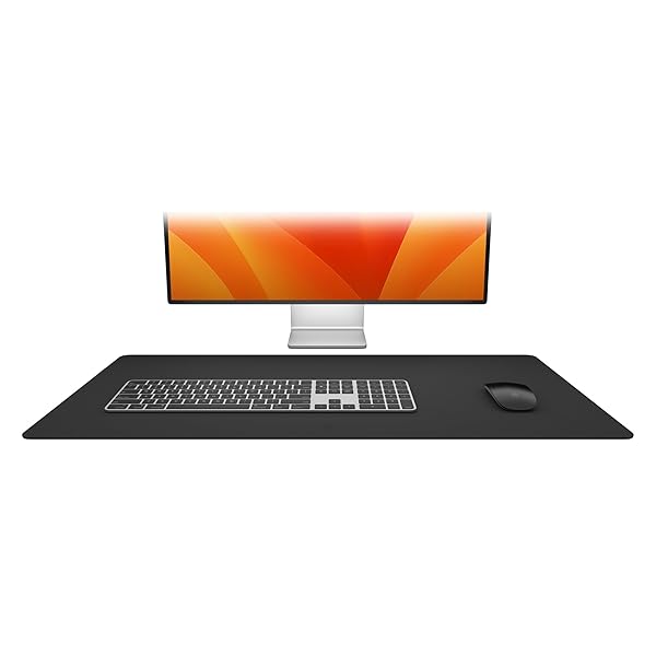 Twelve South Twelve South DeskPad: Sustainable Leather Mouse Mat, Spill-Resistant & Optimal Size for Displays - Grey Large - View 9 of 9