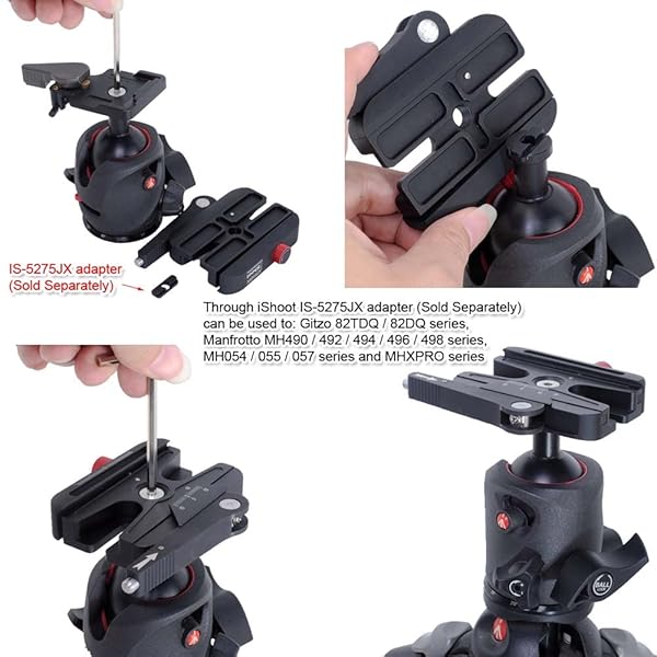 iShoot iShoot Long Lever Quick Release Clamp Adapter for Manfrotto & Arca-Swiss Plates - Fine-Tuned for Perfect Camera Stability - View 10 of 10