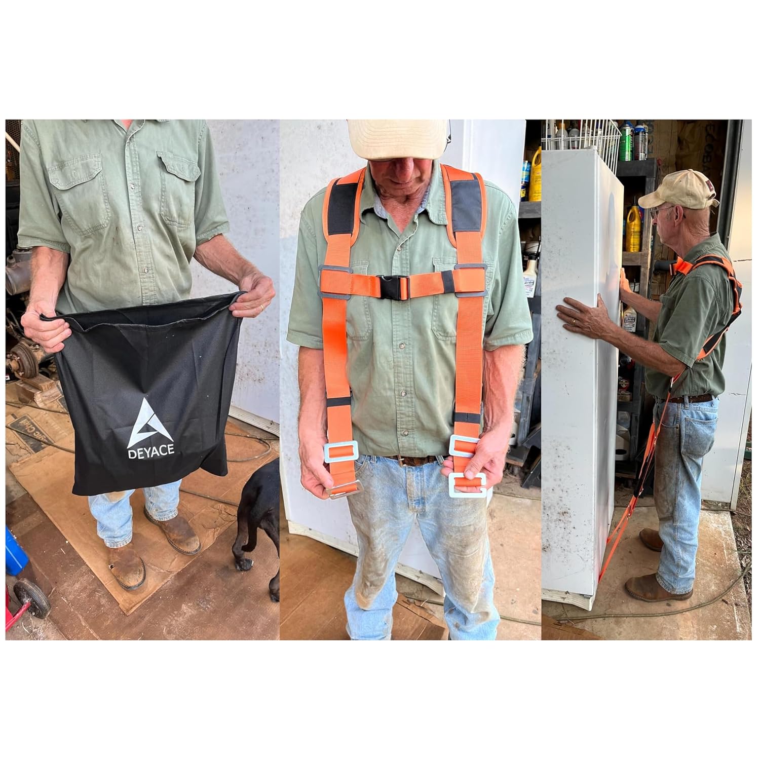 DEYACE DEYACE Moving Straps 2-Person Shoulder Lifting Straps for Heavy Furniture and Appliances Up to 800 lbs in Orange - View 7 of 7