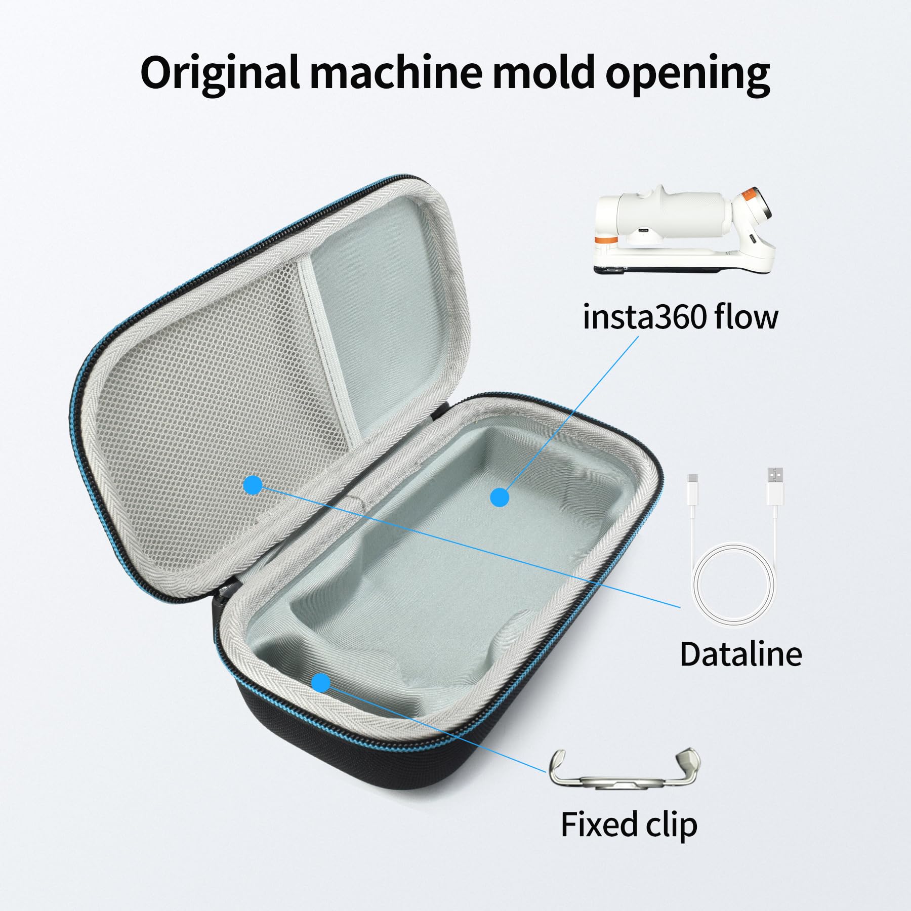 ZLiT ZLiT Hard Case for Insta360 Flow Shockproof Storage Bag for Gimbal Stabilizer Black - View 3 of 7