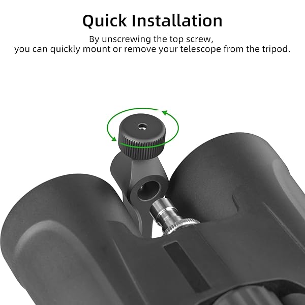 FANAUE Premium Binocular Tripod Adapter - 1/4 Inch Aluminum Mount for Steady Viewing - View 6 of 11