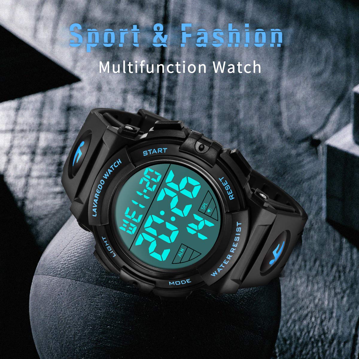 Mens Digital Watch Sports Military Watches Waterproof Outdoor Chronograph Wrist Watches for Men with LED Back Ligh Alarm Date - View 5 of 7