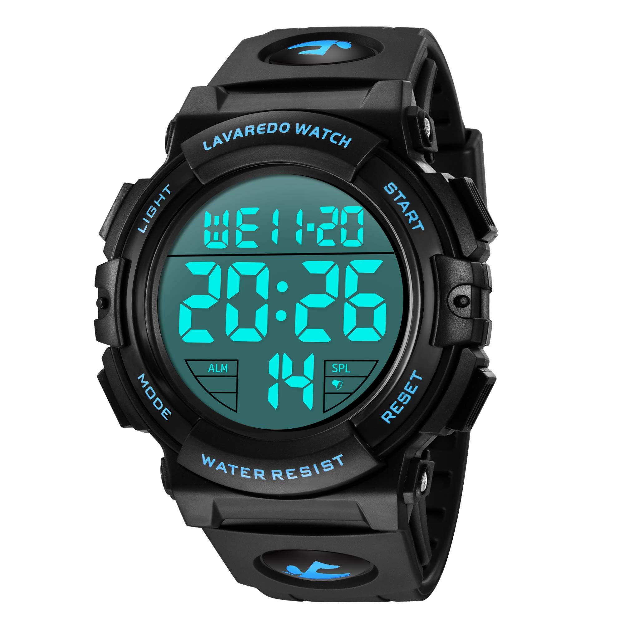 Mens Digital Watch Sports Military Watches Waterproof Outdoor Chronograph Wrist Watches for Men with LED Back Ligh Alarm Date