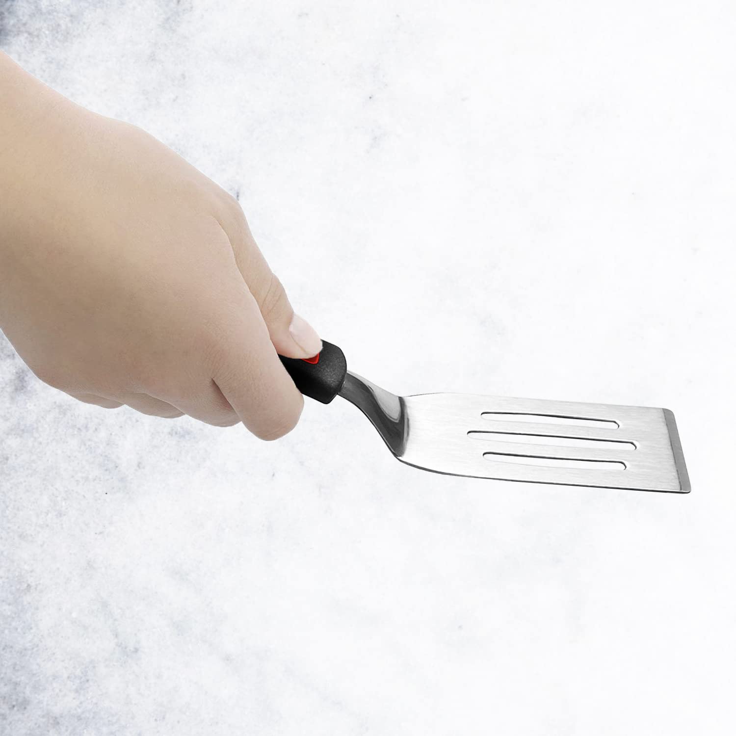 Vovoly Professional Mini Serving Spatula Set Stainless Steel Turner for Flipping Cooking Ideal for Brownies Tiramisu Cakes Lasagna Cookies - View 5 of 8