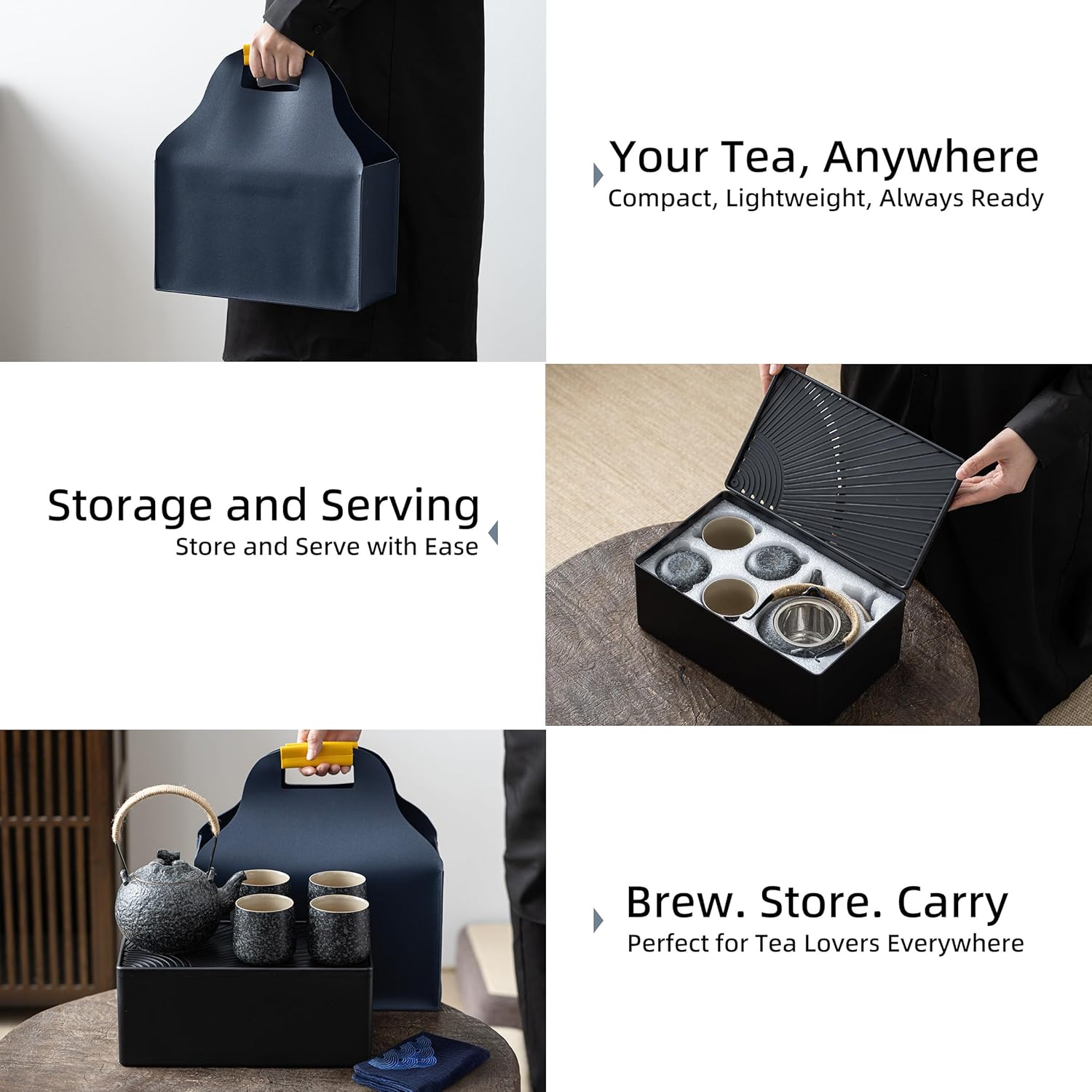 TEANAGOO TEANAGOO Japanese Tea Set Porcelain Teapot and Cups Asian Gongfu Tea Set for Adults Perfect for Tea Lovers - View 4 of 7