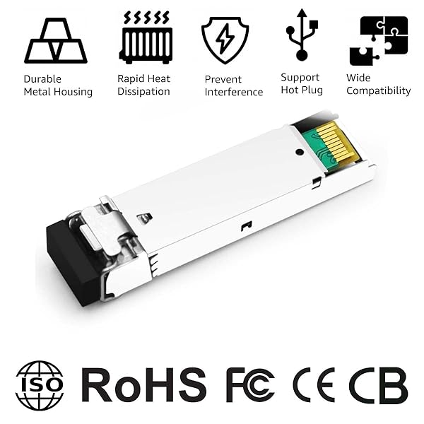 OPSTRAN OPSTRAN 1000BASE-SX SFP Optical Transceiver Module for HPE Aruba J4858D JL745A 850nm 550m Duplex LC 4pcs Pack - View 6 of 8