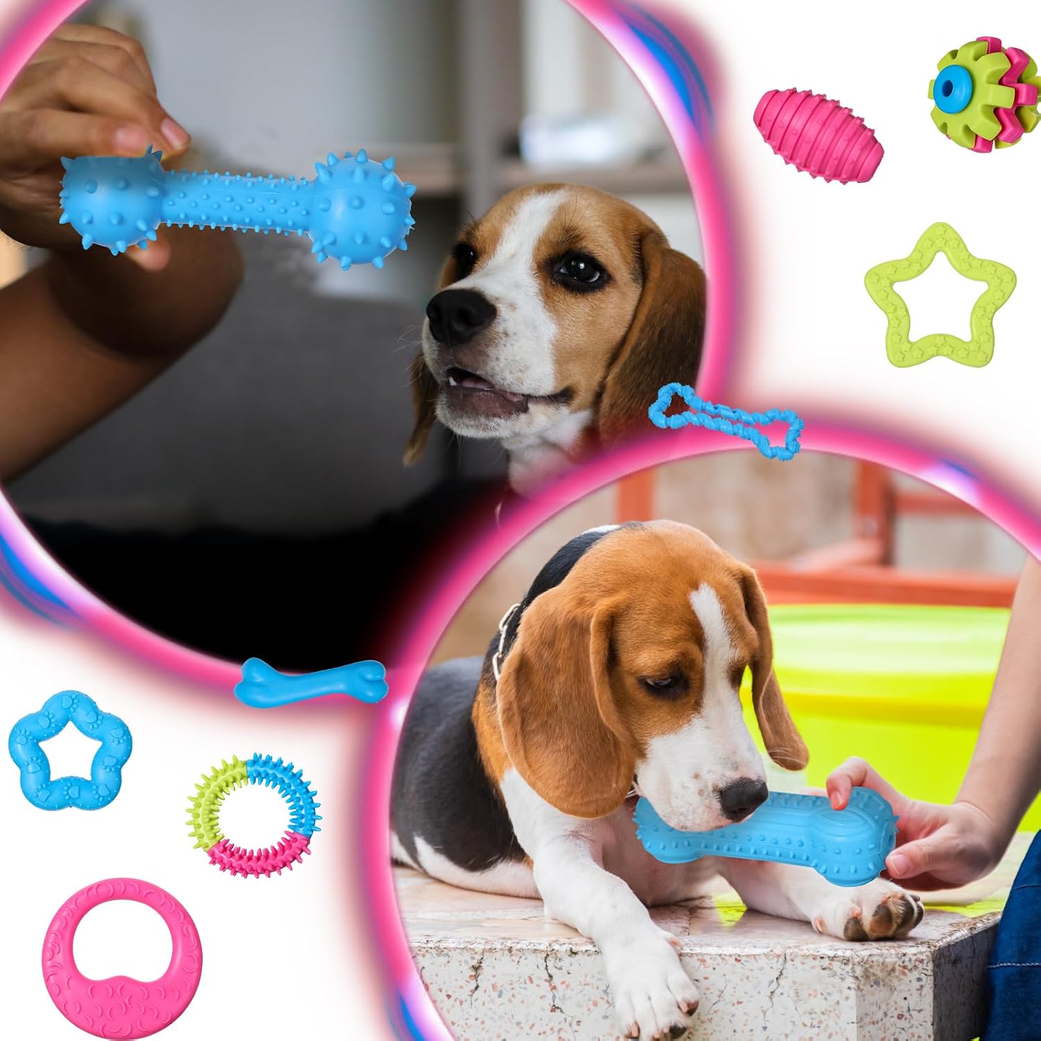 Sanwuta Sanwuta 30pcs Puppy Toy Set Durable Chew Toys for Small Dogs Interactive Teething Toys for Outdoor Play - View 4 of 6