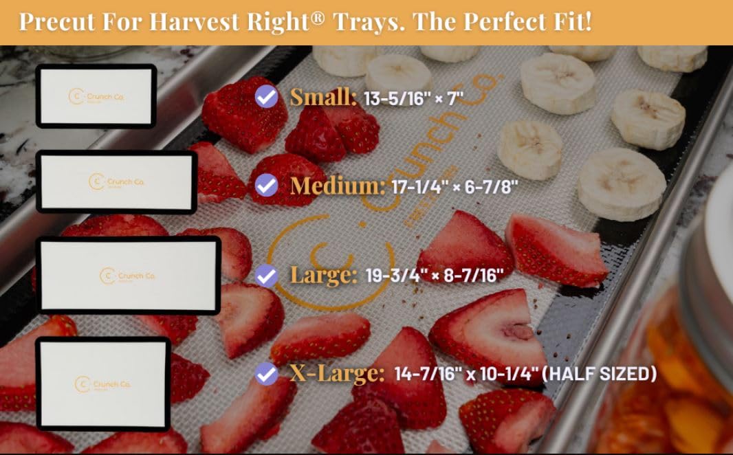 Crunch Co. Crunch Co Silicone Mats for Harvest Right Freeze Dryer Large 6 Pack Durable Nonstick Kitchen Accessory - View 4 of 8