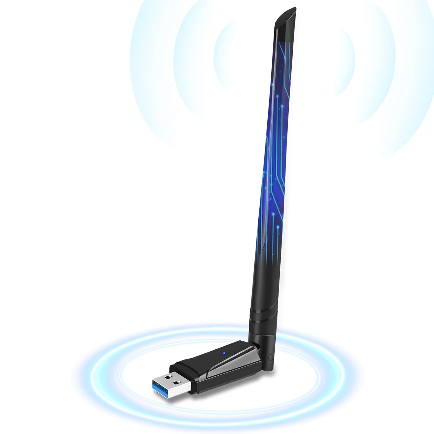 BUANIIH High Speed USB WiFi Adapter 1300Mbps Dual Band 2.4GHz 5GHz with 5dBi Antenna Compatible with Windows and Mac OS