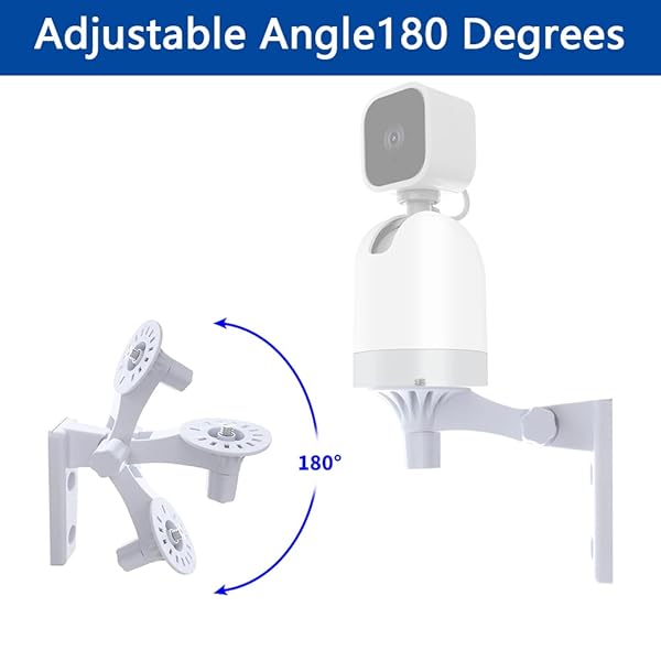 OYOCAM OYOCAM Wall Mount Compatible with WYZE Cam Pan V3/V2 Blink Mini Pan-Tilt Cam, Adjustable Security Wall Mount Bracket 180 Degree Rotation Ceiling Mounting Wall Mounting Kit - View 4 of 8