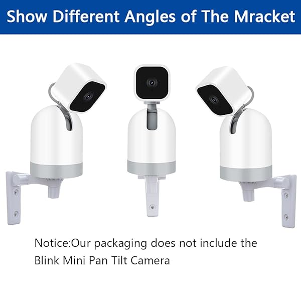 OYOCAM OYOCAM Wall Mount Compatible with WYZE Cam Pan V3/V2 Blink Mini Pan-Tilt Cam, Adjustable Security Wall Mount Bracket 180 Degree Rotation Ceiling Mounting Wall Mounting Kit - View 8 of 8