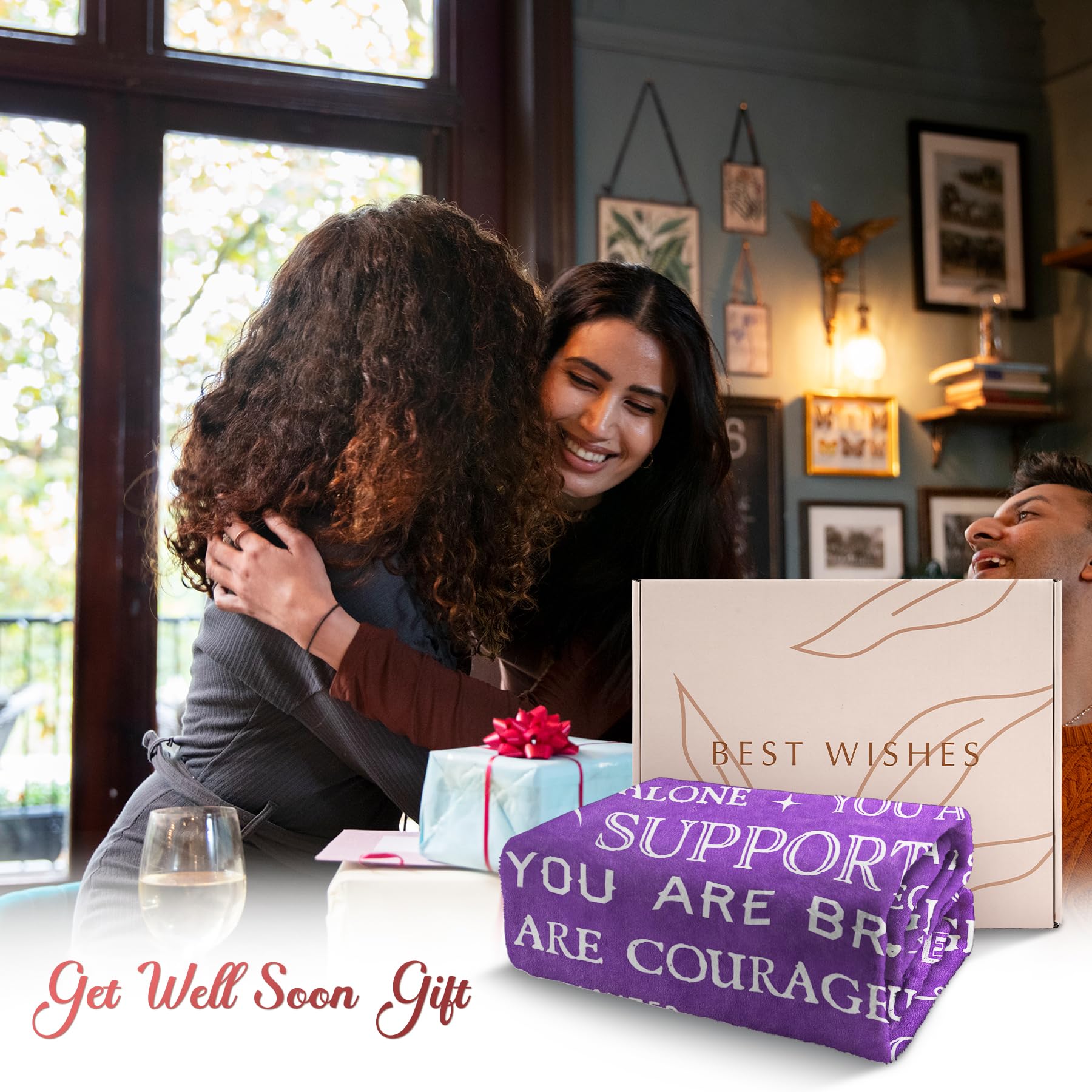 SteadStyle SteadStyle Blanket Gifts for Women Inspirational Get Well Gift for Her Him Feel Better After Surgery Thinking of You Present 60 x 50 - View 2 of 7