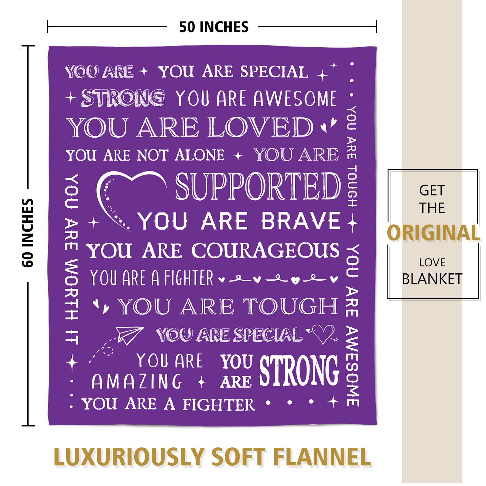 SteadStyle SteadStyle Blanket Gifts for Women Inspirational Get Well Gift for Her Him Feel Better After Surgery Thinking of You Present 60 x 50 - View 3 of 7