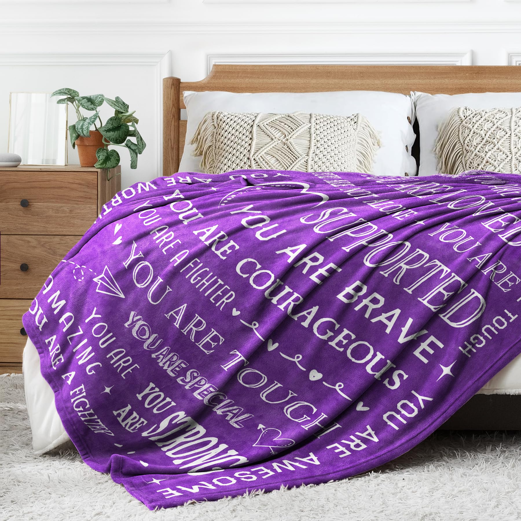 SteadStyle SteadStyle Blanket Gifts for Women Inspirational Get Well Gift for Her Him Feel Better After Surgery Thinking of You Present 60 x 50 - View 4 of 7