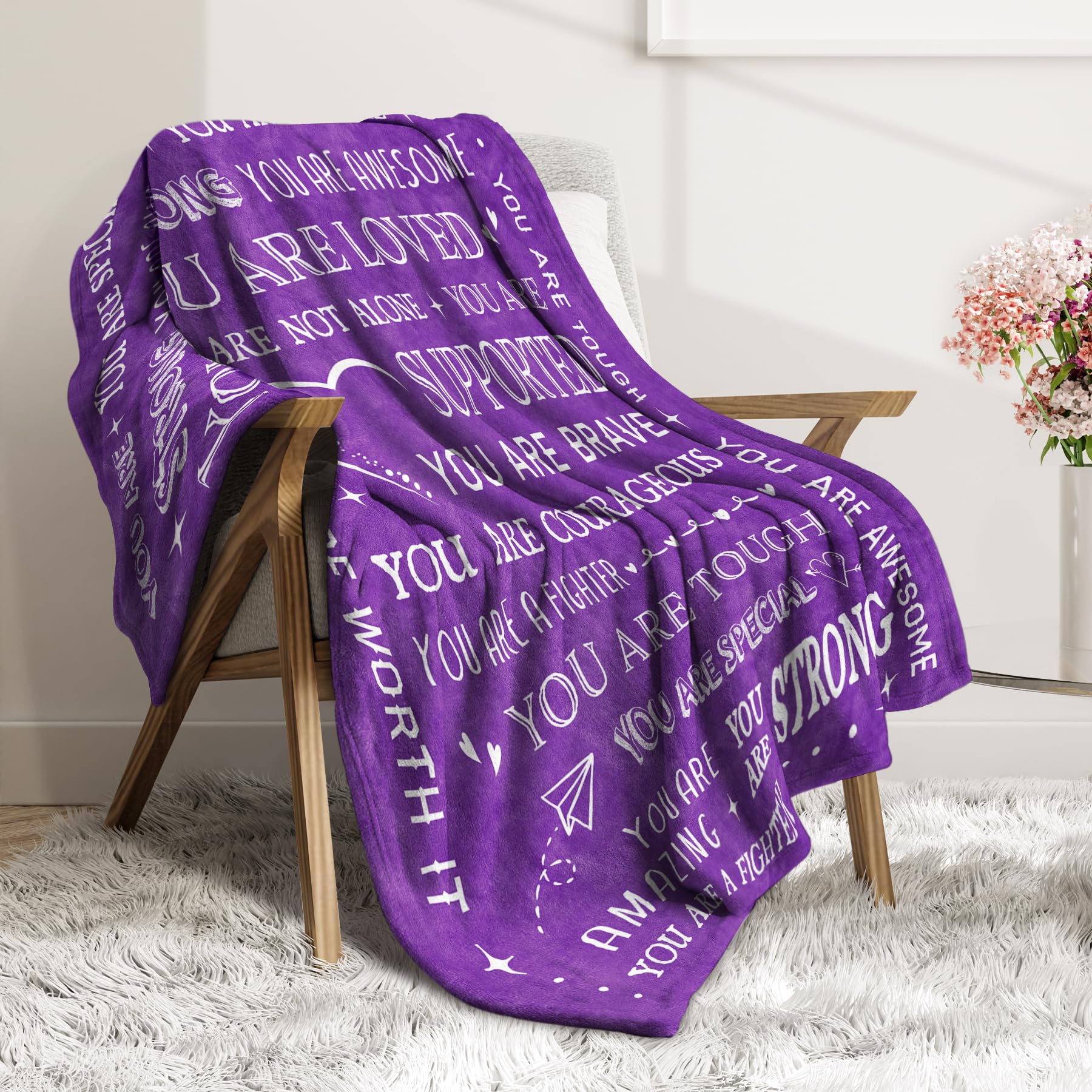 SteadStyle SteadStyle Blanket Gifts for Women Inspirational Get Well Gift for Her Him Feel Better After Surgery Thinking of You Present 60 x 50 - View 5 of 7