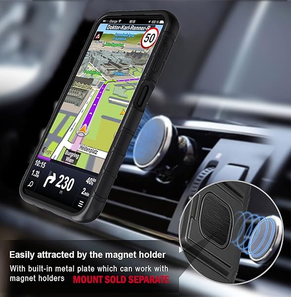 Nakedcellphone Rugged Clip Case for Galaxy A14 5G - Nakedcellphone Grip Cover & Belt Holster - Black - View 9 of 11