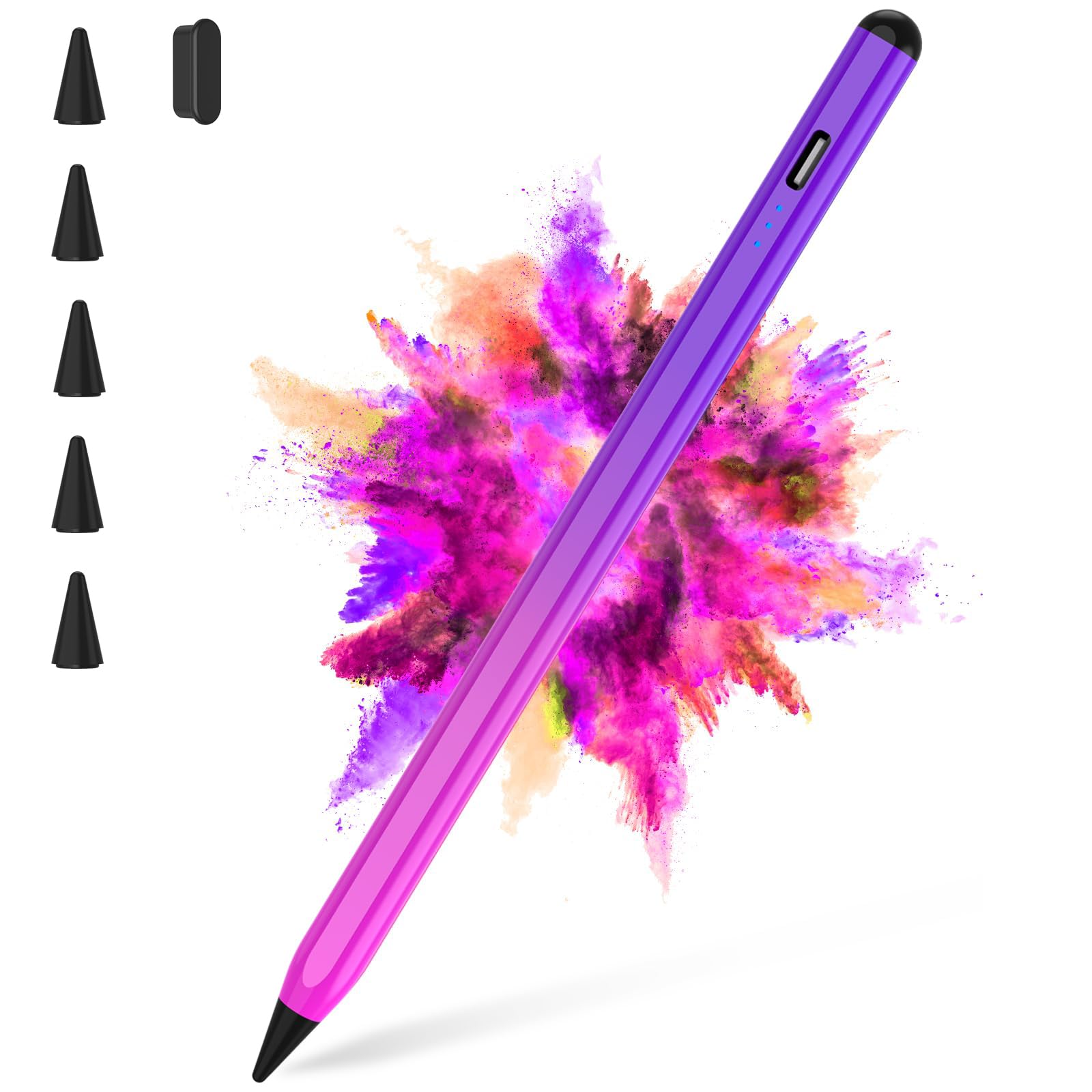 Stylus Pen for iPad 2018-2025 with Palm Rejection, Faster Charge,Tilt Sensitivity iPad Pencil Compatible with A16 10th 9th 8th 7th 6th,Pro 11 12.9