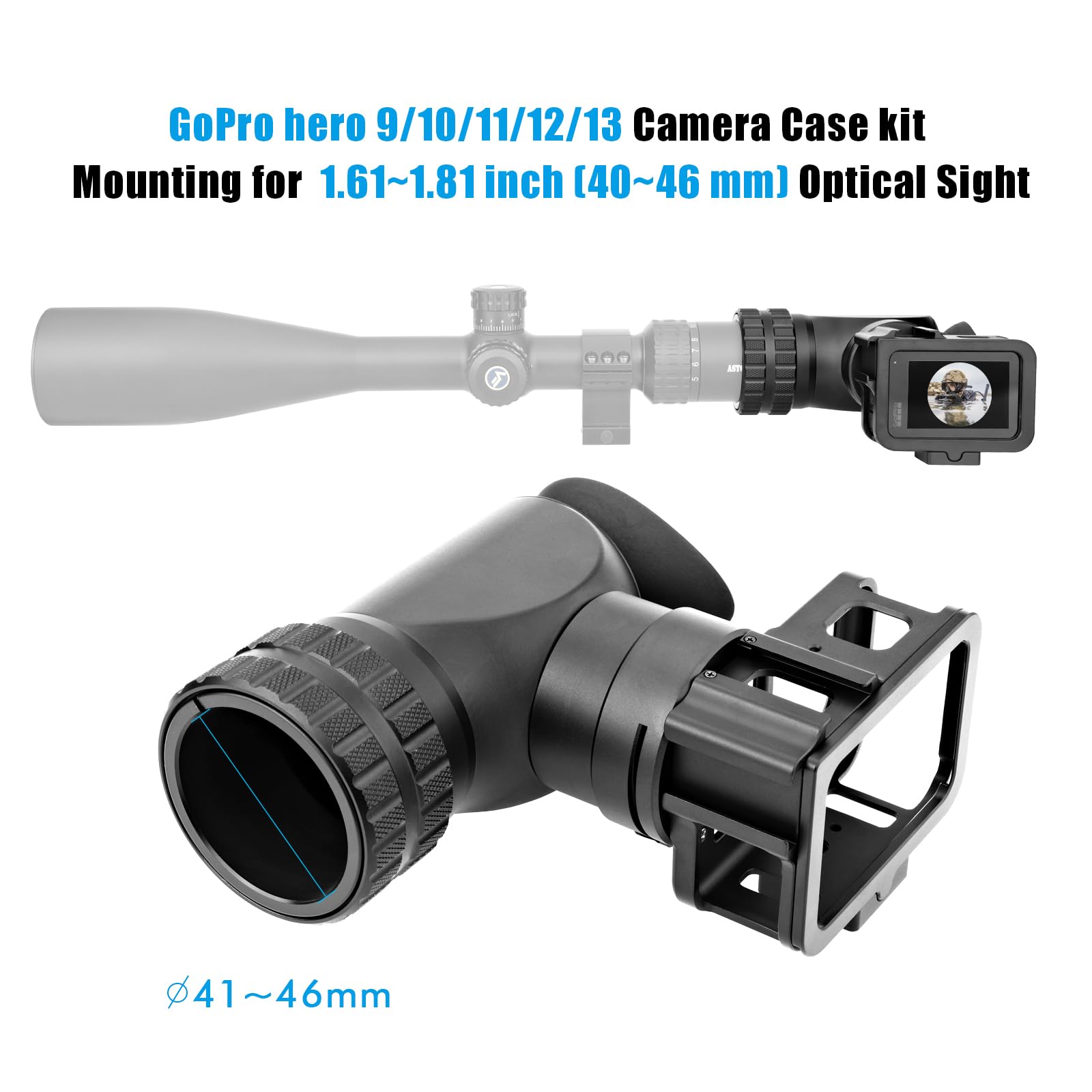 SKYJFFJ Scope Side Camera Adapter Bracket for Sports Cameras Ideal for Outdoor Scenes - View 2 of 7