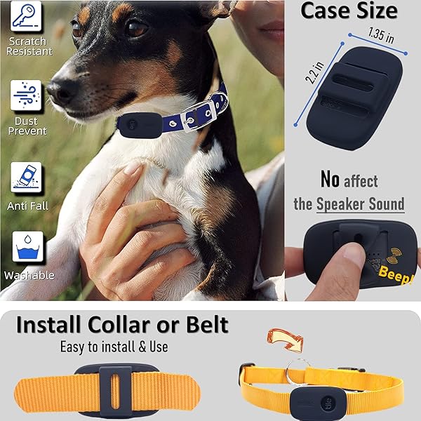 Counlisha Durable Silicone Case for Tile Pro (2022) - Secure Pet Tracker Holder for Dog Collar & Cat Belt - 2 Pack - View 5 of 9