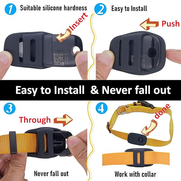 Counlisha Durable Silicone Case for Tile Pro (2022) - Secure Pet Tracker Holder for Dog Collar & Cat Belt - 2 Pack - View 7 of 9