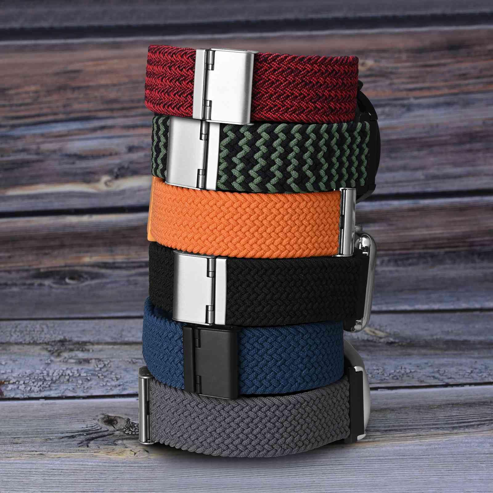 WOCCI WOCCI 21mm Braided Nylon Watch Band - Quick Release, Black Stainless Steel Buckle for Men & Women - View 7 of 9