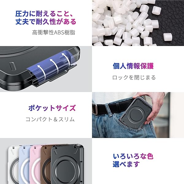 PROfezzion PROfezzion Magnetic Wallet Card Holder for iPhone 16/15/14/13/12 - RFID Blocking, 4 Card Slots & Money Pocket - View 7 of 11