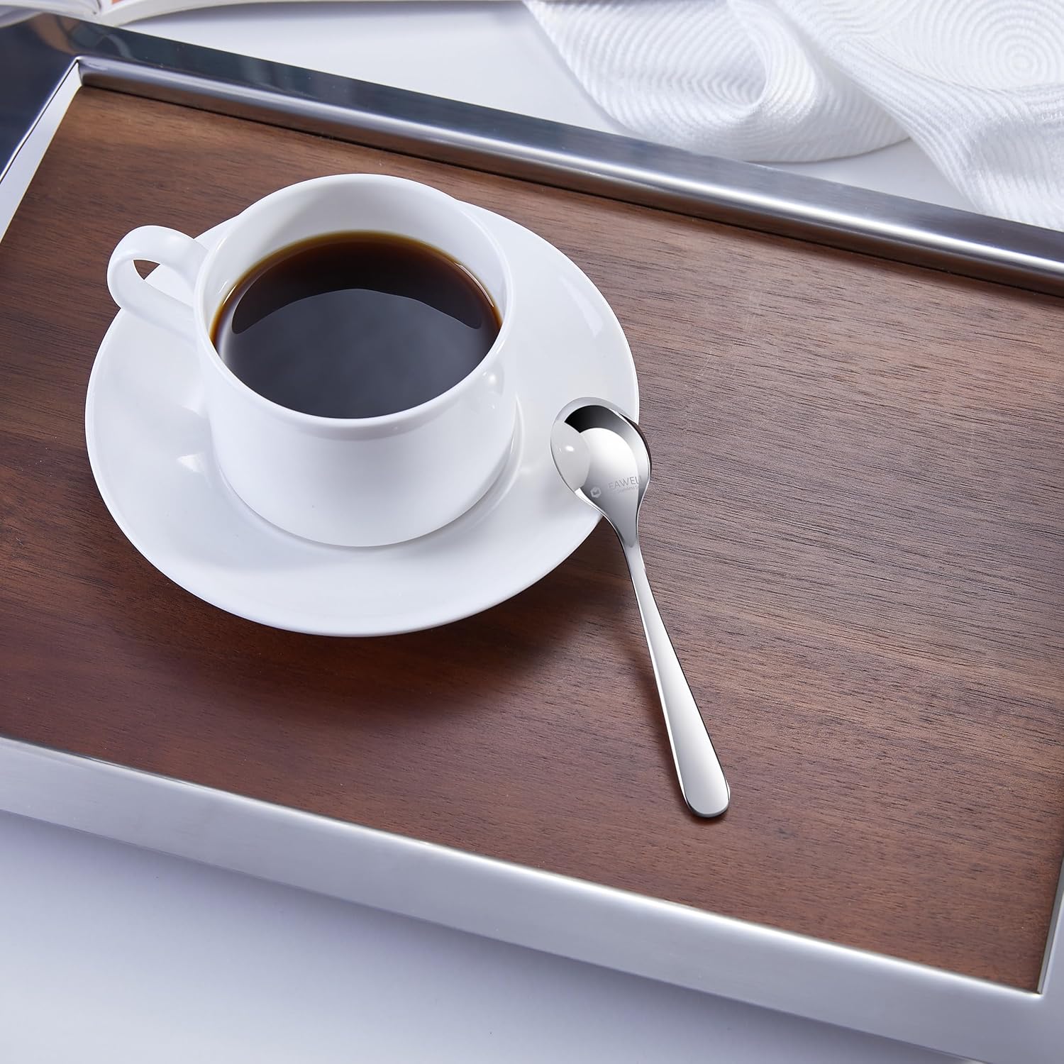 KEAWELL KEAWELL Premium Louise Demitasse Espresso Spoons Set of 6 Stainless Steel Mini Coffee Spoons Dishwasher Safe 18/10 Quality 4.7 Inches - View 3 of 9