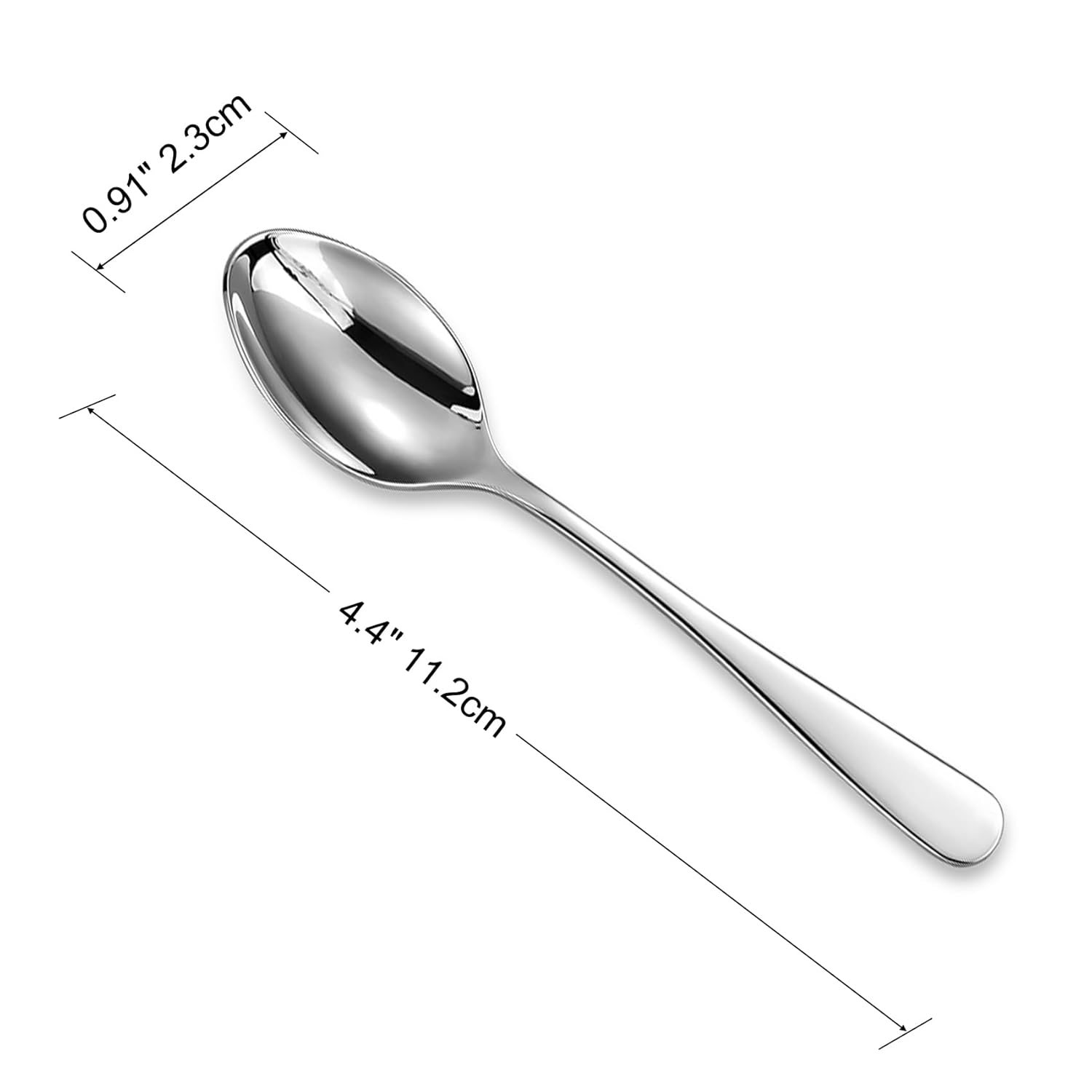 KEAWELL KEAWELL Premium Louise Demitasse Espresso Spoons Set of 6 Stainless Steel Mini Coffee Spoons Dishwasher Safe 18/10 Quality 4.7 Inches - View 4 of 9