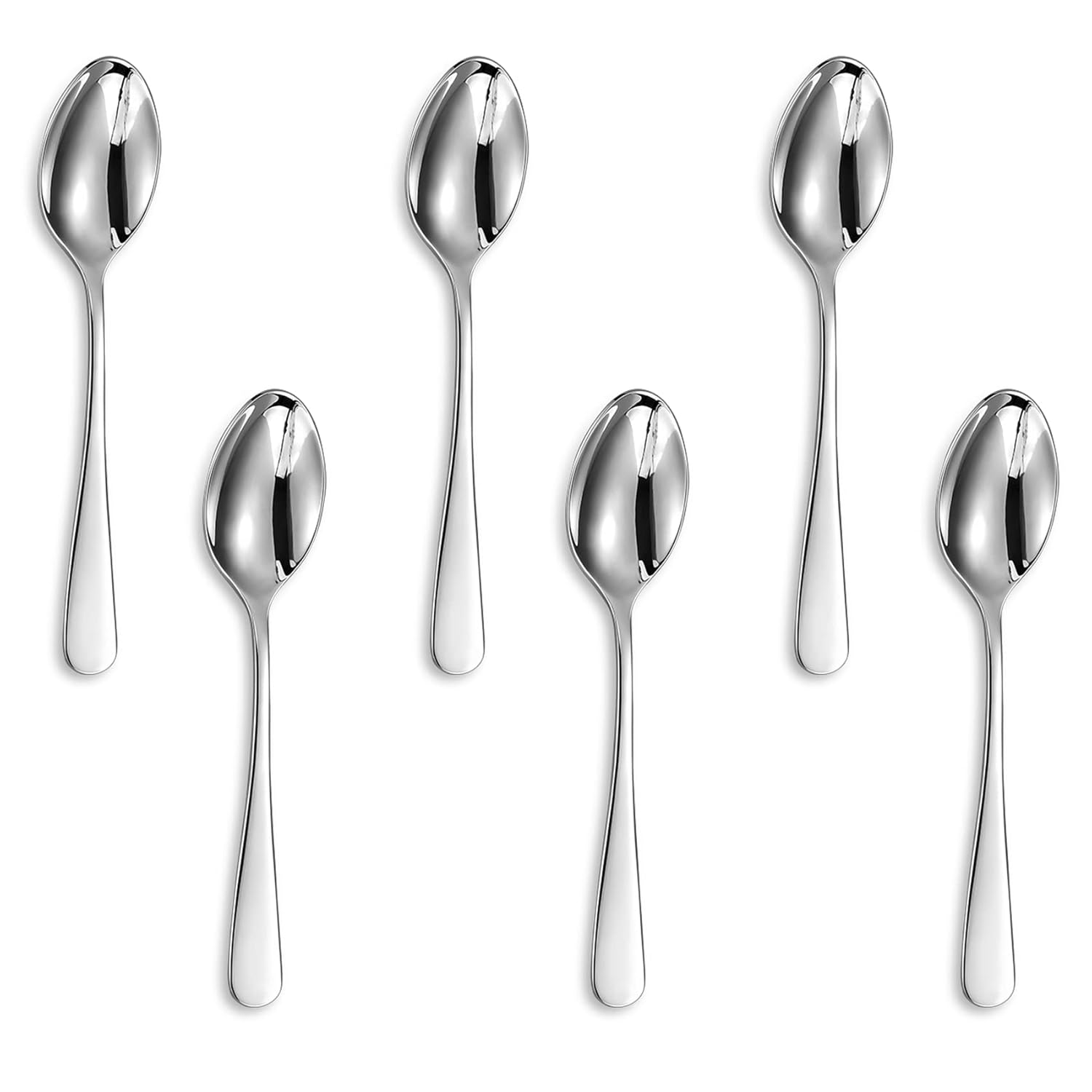 KEAWELL KEAWELL Premium Louise Demitasse Espresso Spoons Set of 6 Stainless Steel Mini Coffee Spoons Dishwasher Safe 18/10 Quality 4.7 Inches
