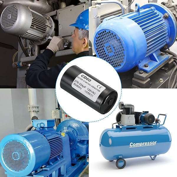 PATIKIL PATIKIL Motor Start Capacitor, 270-324uF/Mfd 125V 50/60Hz CD60 Run Capacitor Motor Starting Capacitor for Electric Motor Starts Running - View 7 of 7