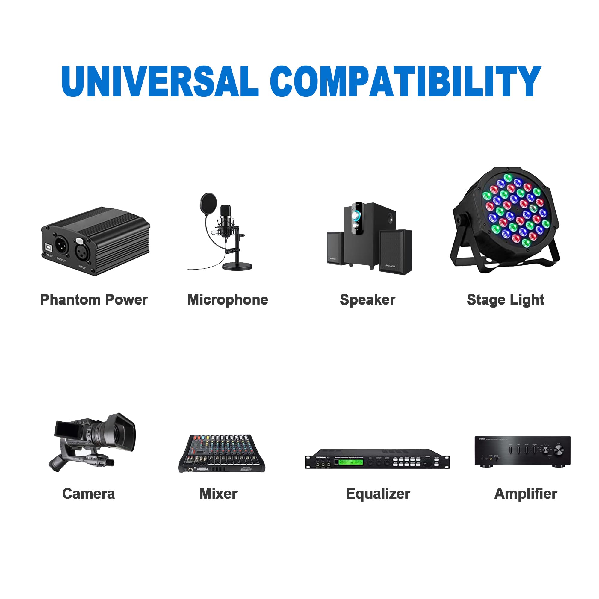 LanSenSu XLR to 1 4 TRS Stereo Adapter Cable, 2 Pack - 6.6ft, Compatible with Mixer, Microphone, XLR, Power Amplifier, Monitor - View 5 of 7