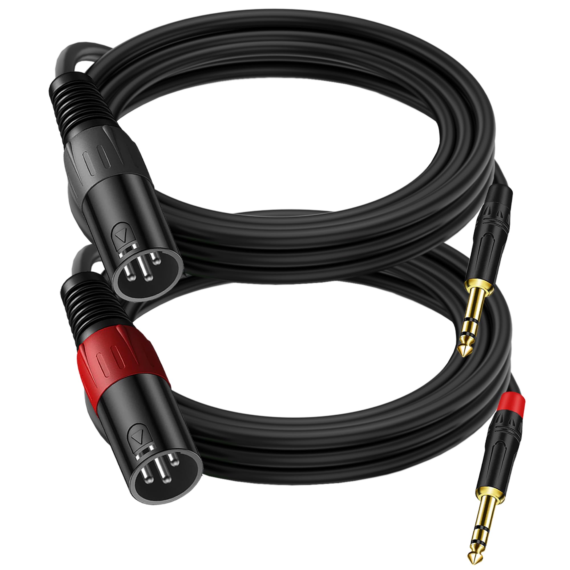 LanSenSu XLR to 1 4 TRS Stereo Adapter Cable, 2 Pack - 6.6ft, Compatible with Mixer, Microphone, XLR, Power Amplifier, Monitor - View 7 of 7