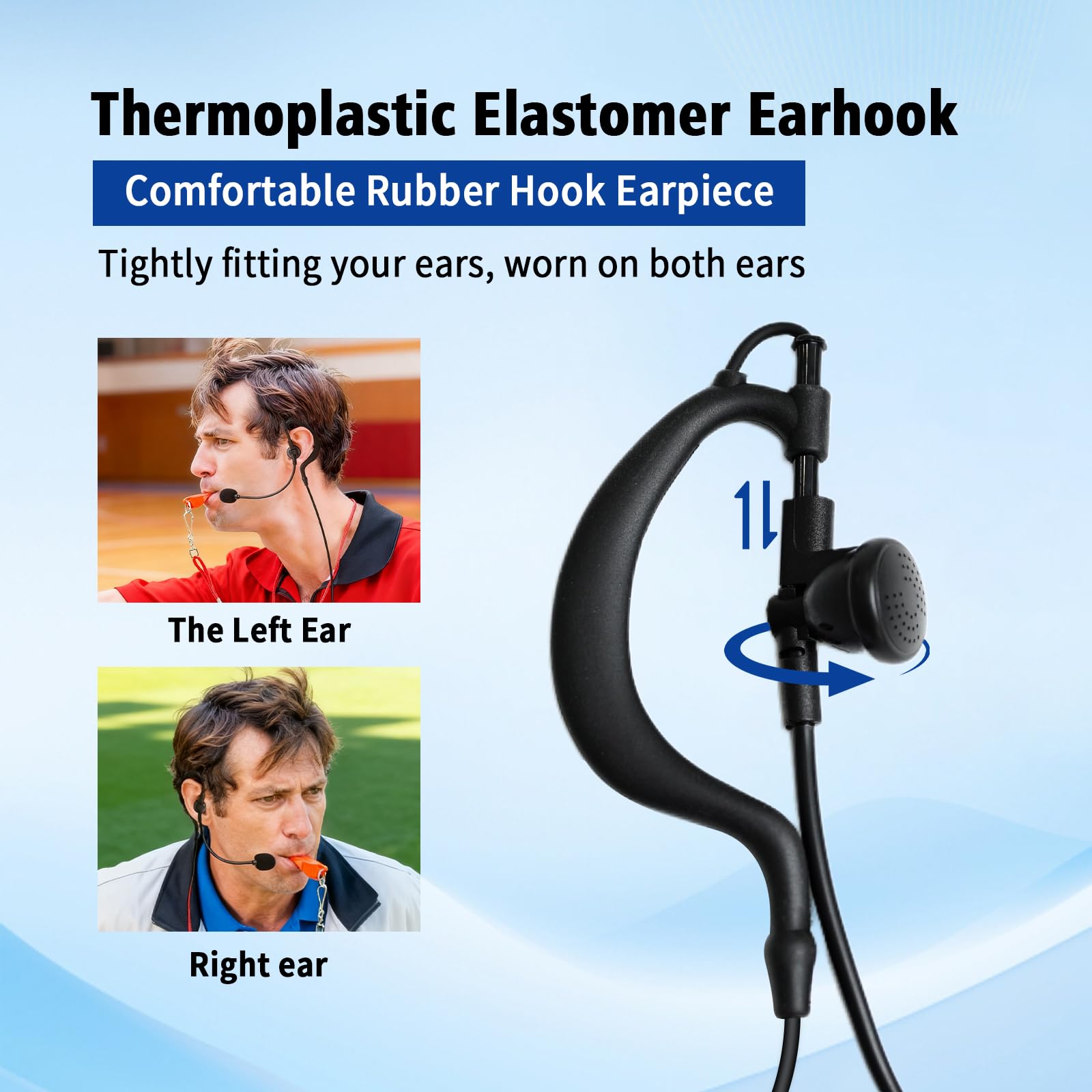 Pdflie Pdflie V6 V4 Referee Communication Headset Wired 3.5mm Jack for Football Soccer Hockey Volleyball Handball Coach Intercom Earpiece - View 4 of 6