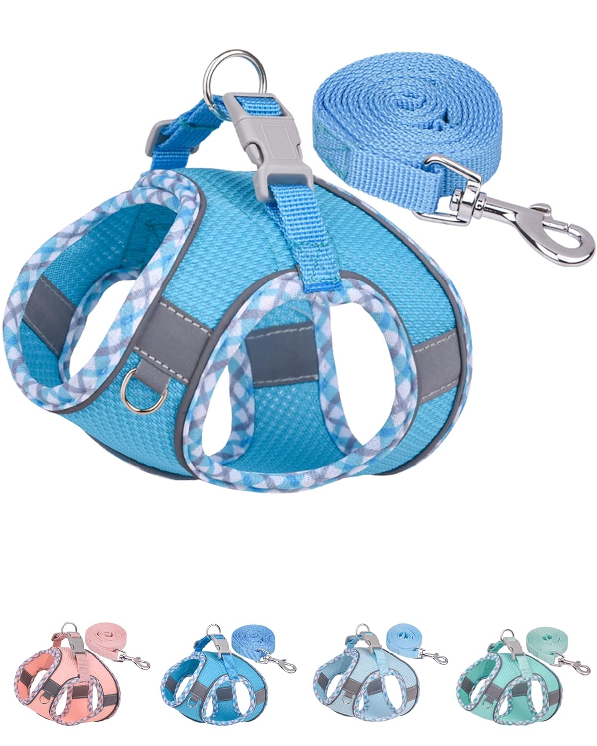 Petank Petank Dog Harness No Pull for Small Medium Dogs Easy Walk Leash Set for Training Running Green XXS - View 7 of 9