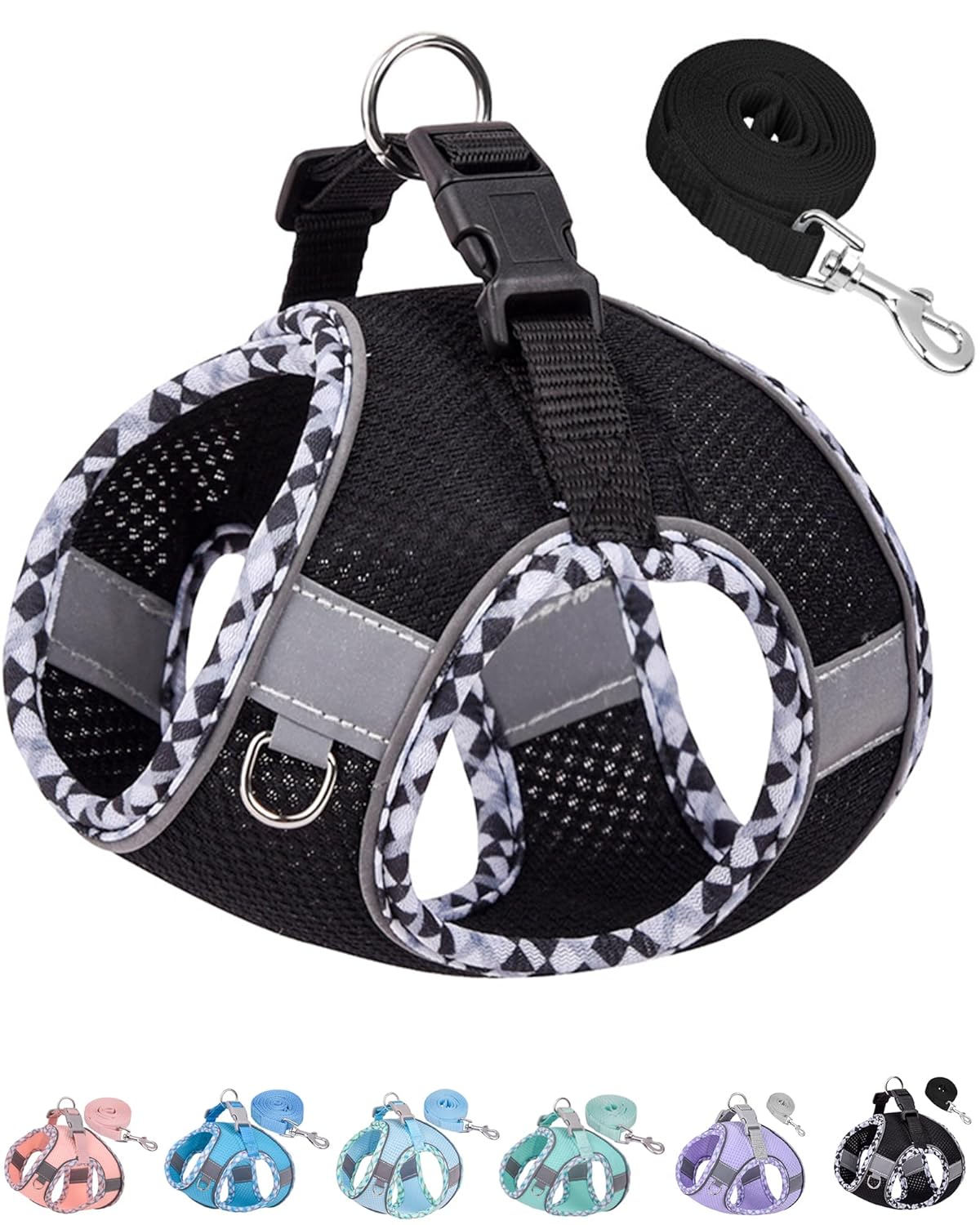 Petank Petank Dog Harness No Pull for Small Medium Dogs Easy Walk Leash Set for Training Running Green XXS - View 9 of 9
