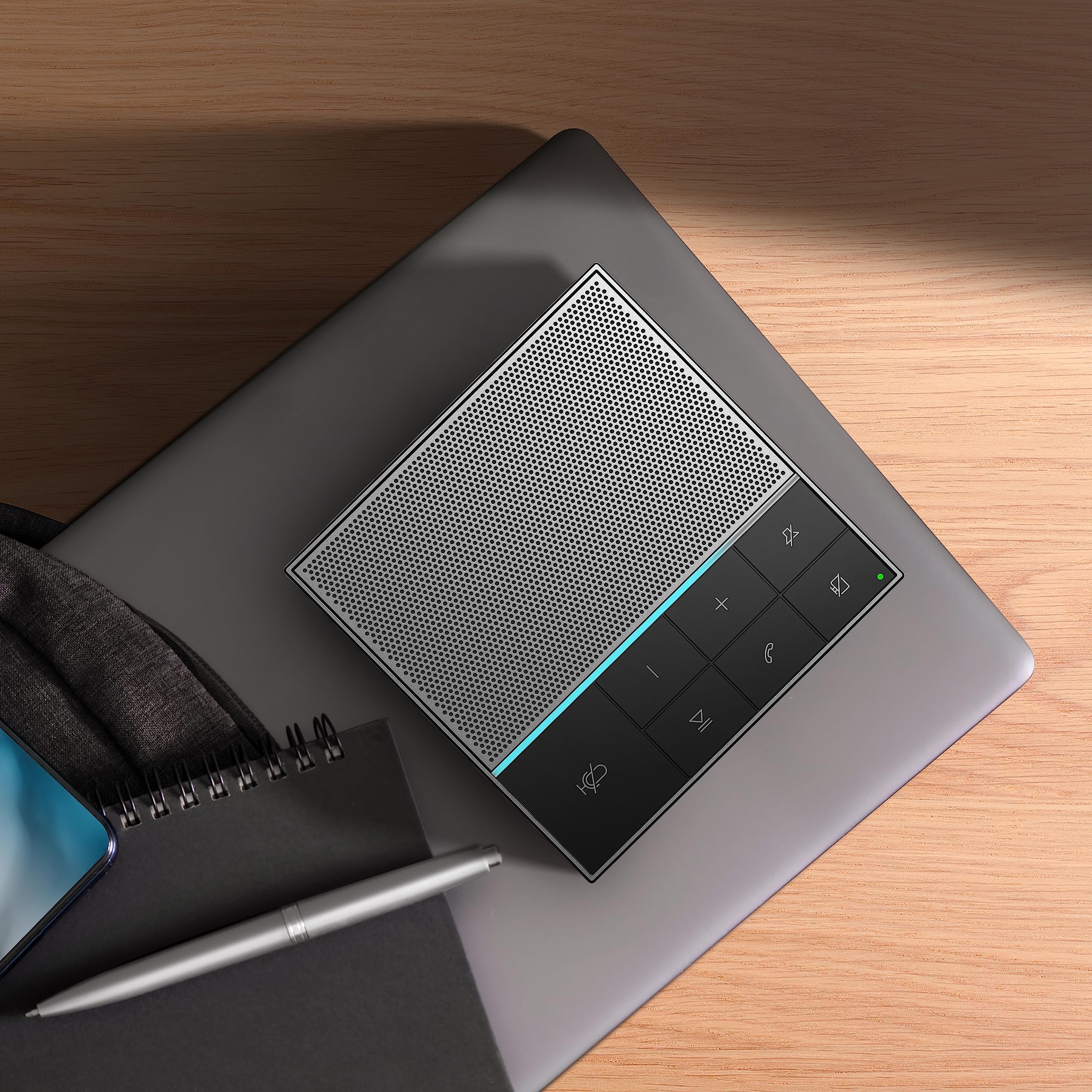 HiDock HiDock Conference Speaker and Microphone with Mute Project Enhanced Voice Pickup Full Duplex Noise Cancelling USB C Speaker for Home Office Grey - View 7 of 7