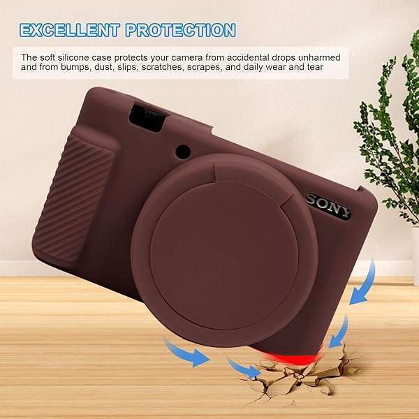 Easy Hood Easy Hood Camera Case for Sony ZV-1: Removable Lens Cover & Anti-Scratch Silicone Protection (Coffee Color) - View 4 of 7