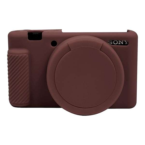 Easy Hood Easy Hood Camera Case for Sony ZV-1: Removable Lens Cover & Anti-Scratch Silicone Protection (Coffee Color) - View 2 of 7