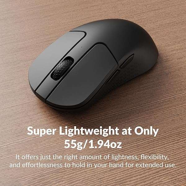 Keychron Keychron M3 Mini Wireless Optical Mouse: Bluetooth 5.1, 26,000 DPI, Ergonomic Design for Gaming on Windows, Mac & Linux - View 5 of 10