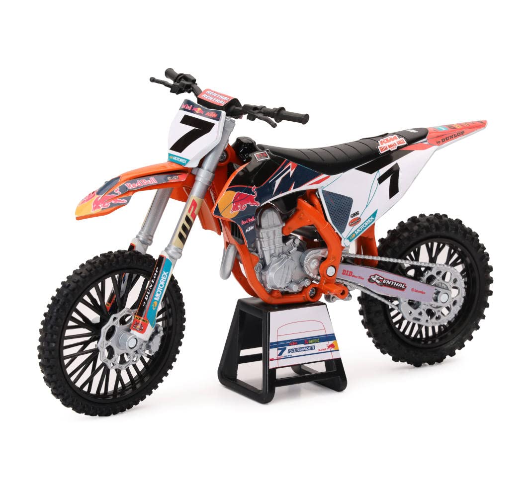 NewRay New Ray Motorcycles 1:12 Scale KTM 450 SX-F Red Bull KTM #7 Aaron Plessinger Model 58363 - View 2 of 3