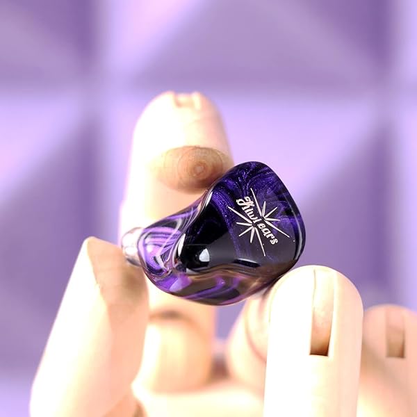 Linsoul Linsoul Kiwi Ears Quartet Hybrid In-Ear Monitor HiFi Earphones with Resin Shell Detachable Cable for Audiophile Musician DJ Gaming Purple - View 10 of 11
