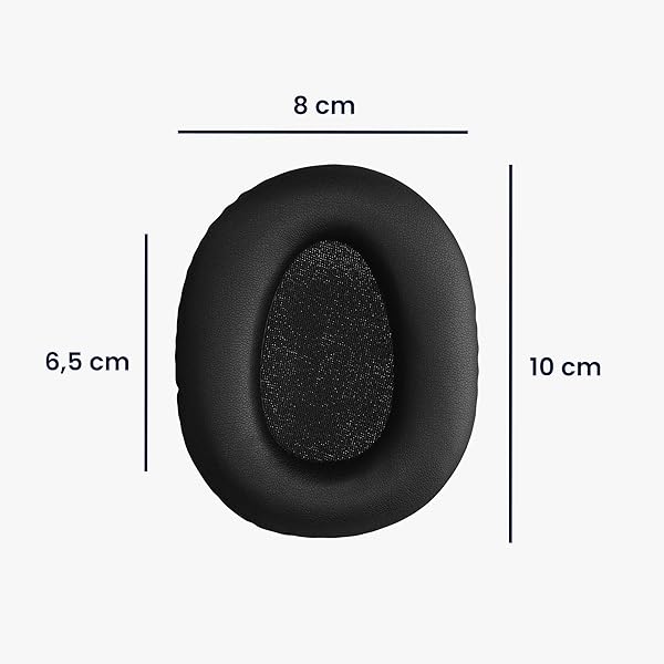 kwmobile KWMobile Ear Pads for Sony WH-CH700N - 2X Black Matte Replacement Earpads for Ultimate Comfort - View 6 of 10