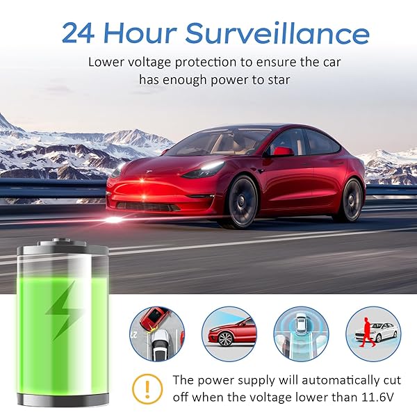 Plozoe Dash Cam Hardwire Kit: USB-C Microwave Radar Sensing 12V-24V to 5V/3A Charger Cable (11.5ft) for Seamless Dash Camera Power - View 4 of 9