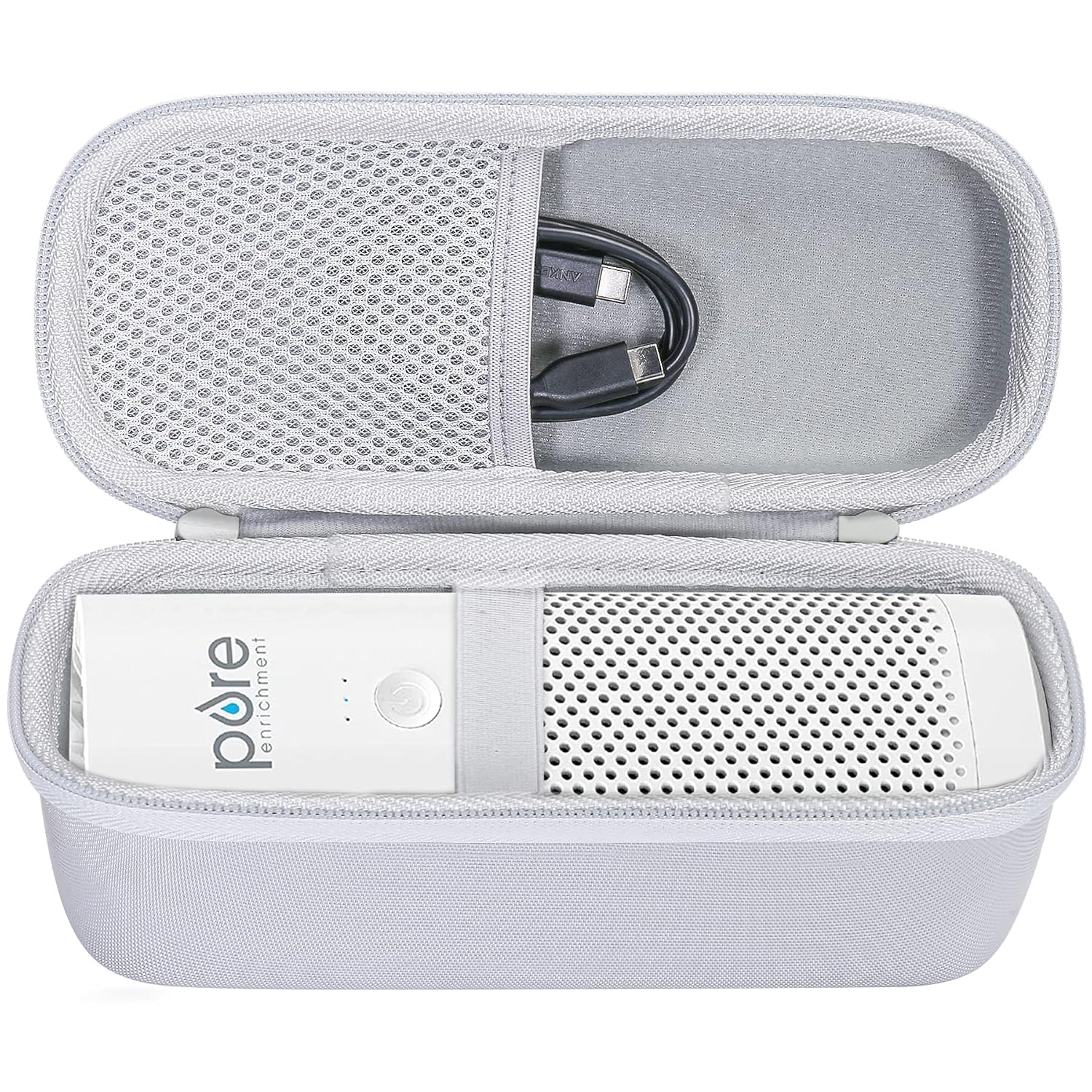 co2CREA co2CREA Hard Case for Pure Enrichment PureZone Mini Portable Air Purifier White Case Durable Protection and Travel Solution - View 3 of 9