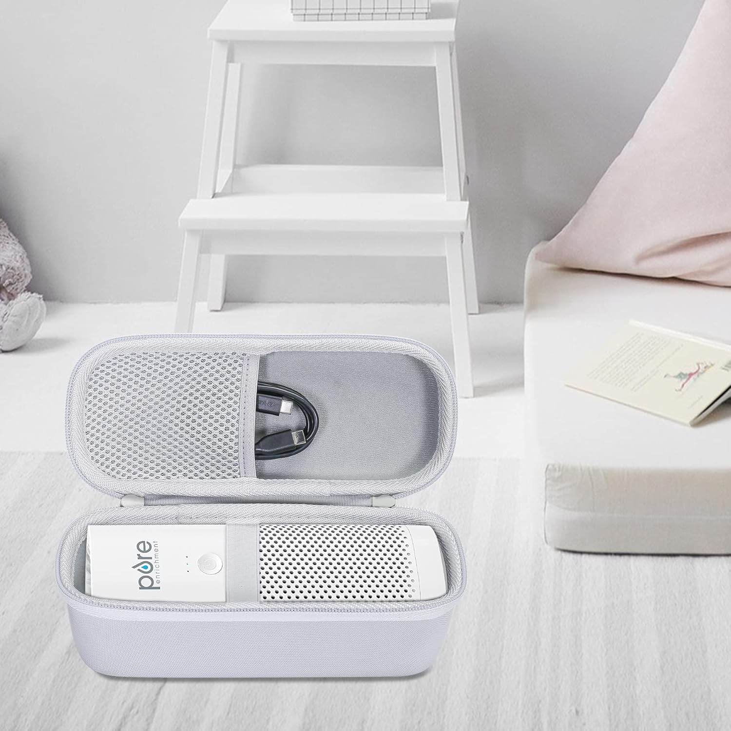 co2CREA co2CREA Hard Case for Pure Enrichment PureZone Mini Portable Air Purifier White Case Durable Protection and Travel Solution - View 9 of 9