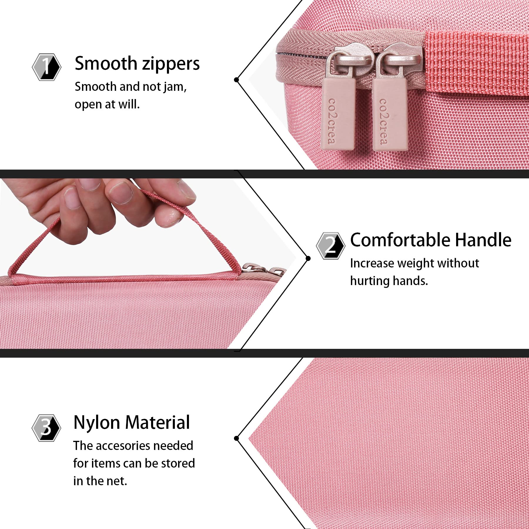 co2CREA co2CREA Hard Case for Pure Enrichment PureZone Mini Portable Air Purifier Blush Color Durable Protection - View 5 of 9