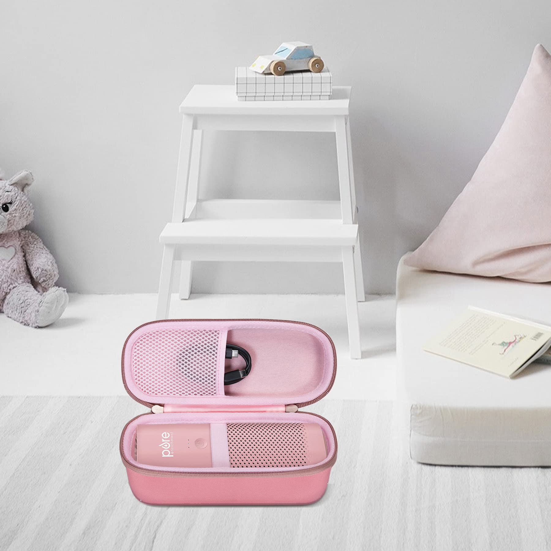 co2CREA co2CREA Hard Case for Pure Enrichment PureZone Mini Portable Air Purifier Blush Color Durable Protection - View 9 of 9