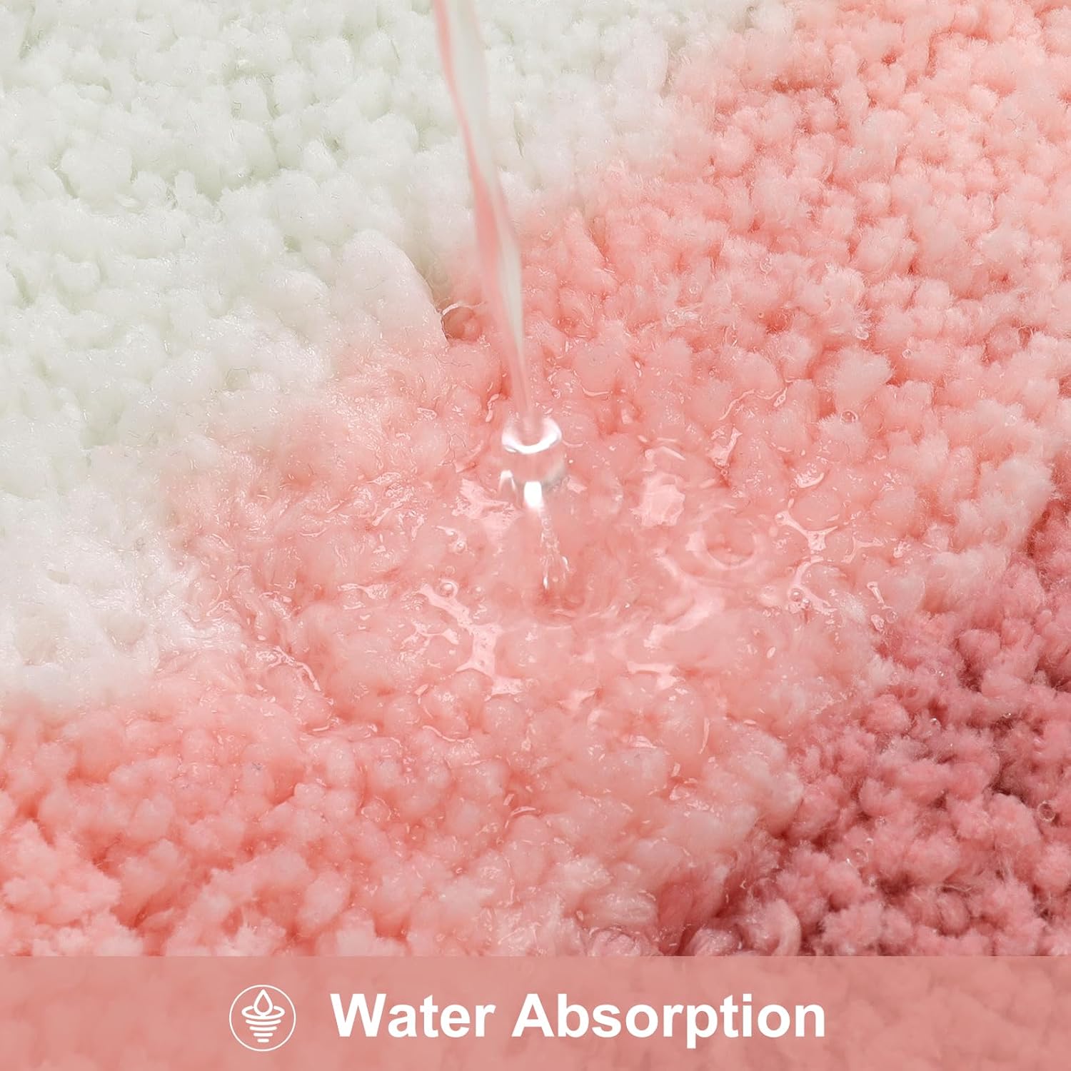 HAOCOO HAOCOO Pink Bathroom Rugs Washable Soft Non Slip Funny Bath Mat Luxury Microfiber Absorbent Carpet for Shower Tub Bedroom 18x25 inch - View 4 of 7