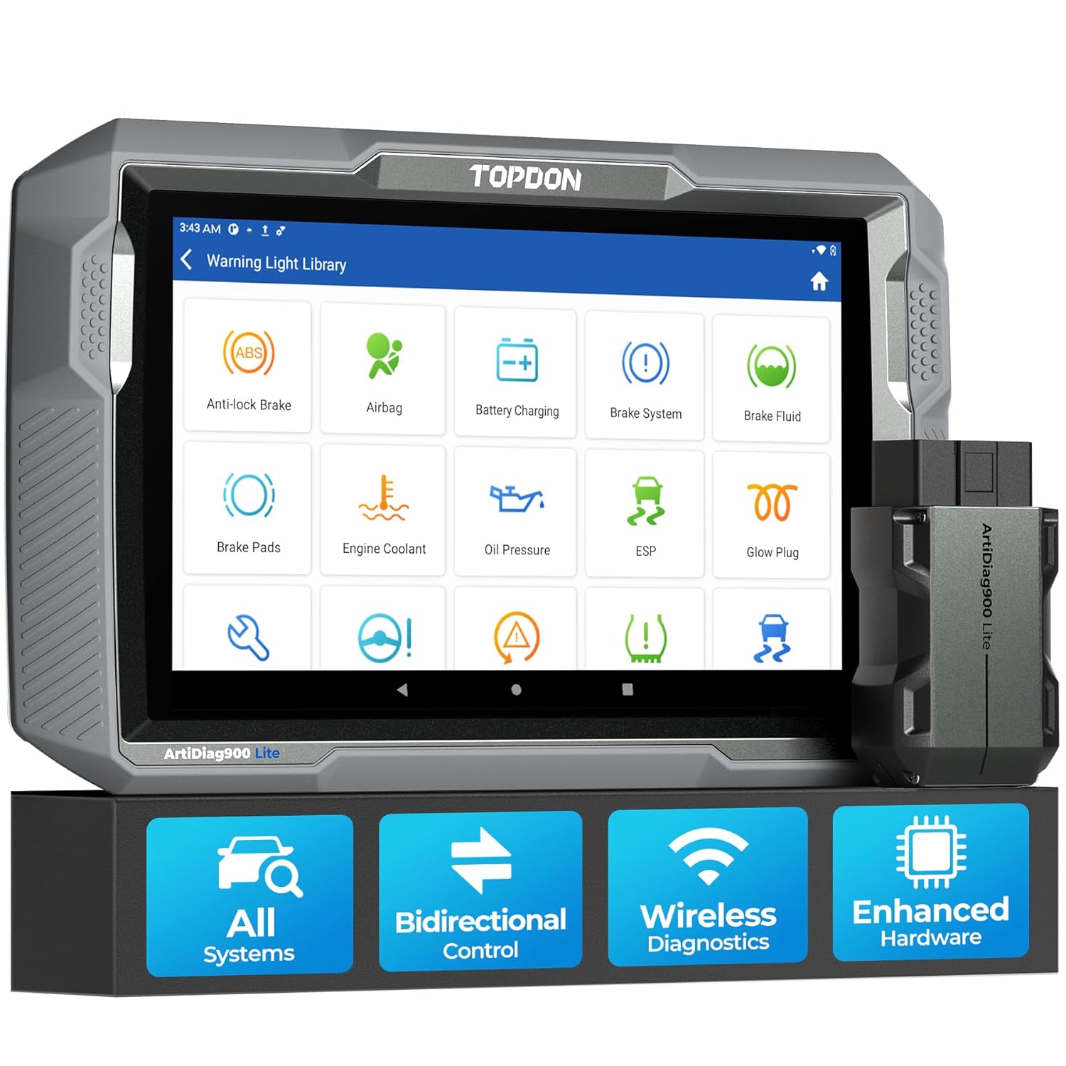 TOPDON TOPDON ArtiDiag900 Lite Bidirectional Scan Tool Full System Automotive Diagnostic Scanner Wireless OBD2 for All Vehicles